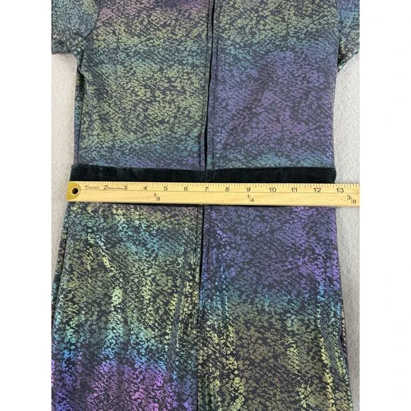 Spirithoods Iridescent Snakeskin Flare Jumpsuit Short Sleeve Collared Medium 1pc - Picture 7 of 16